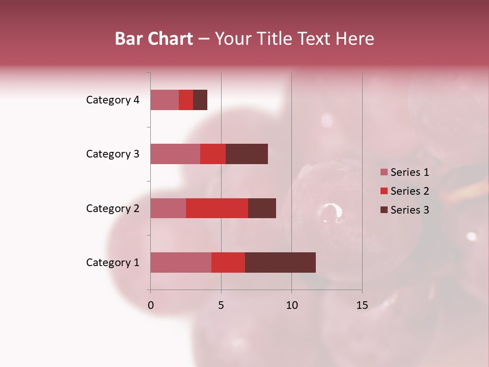 Close Up Of Red Grapes PowerPoint Template