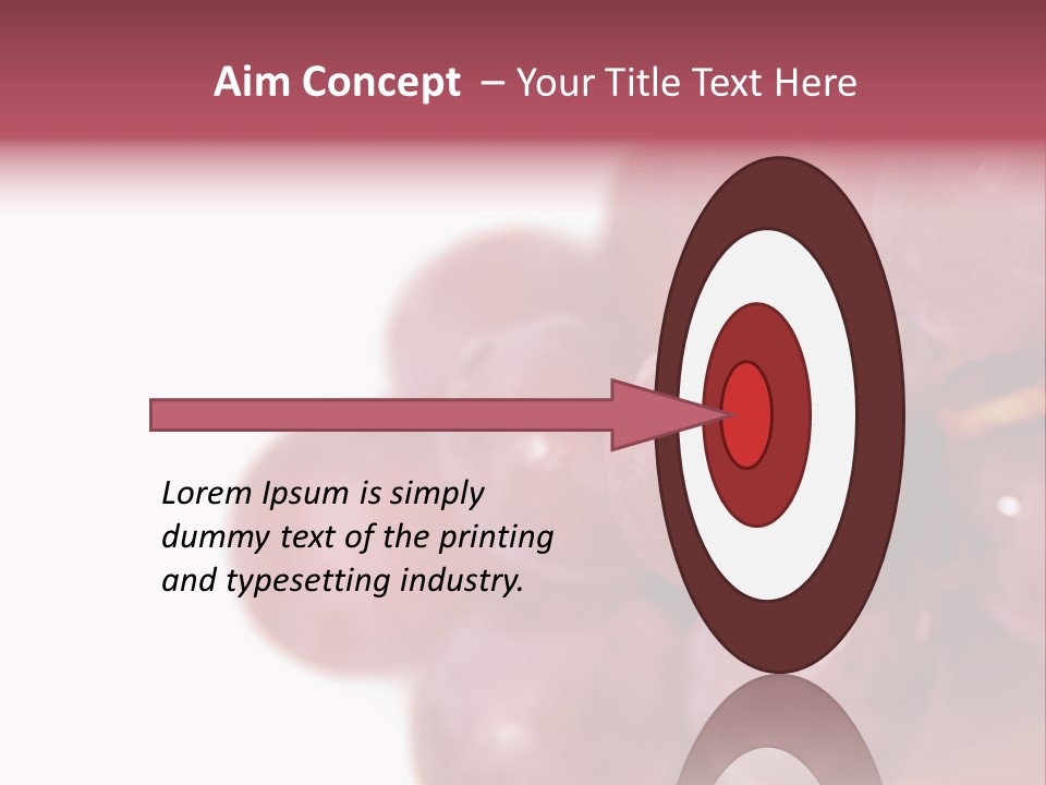 Close Up Of Red Grapes PowerPoint Template