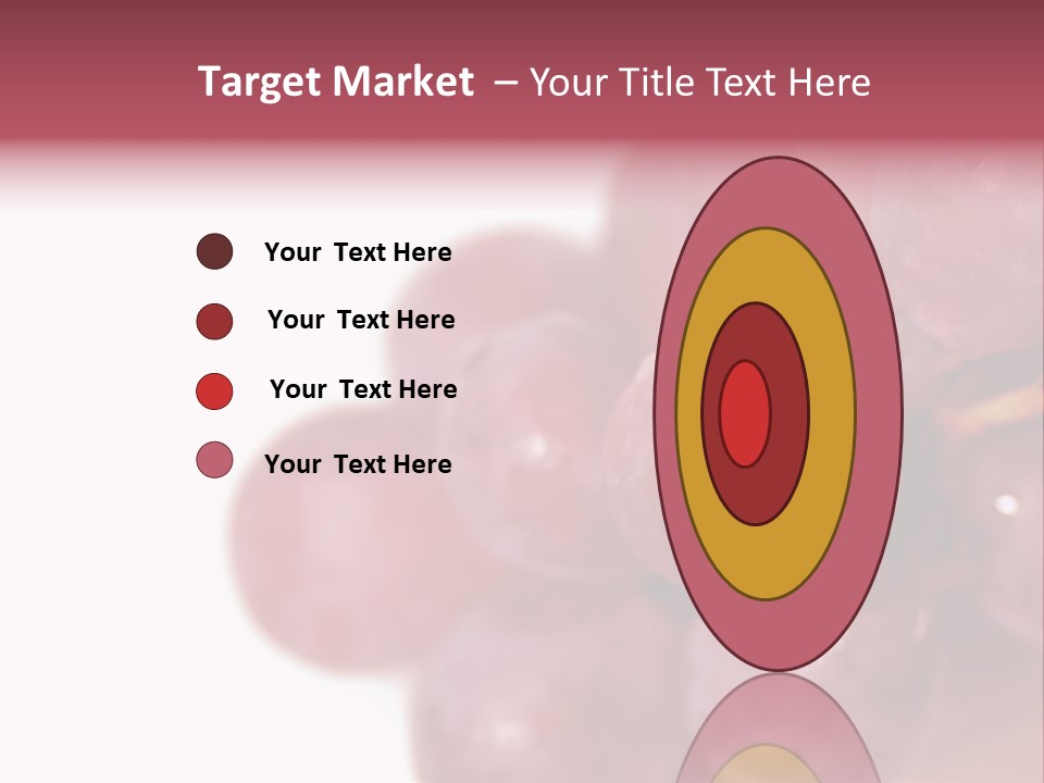 Close Up Of Red Grapes PowerPoint Template