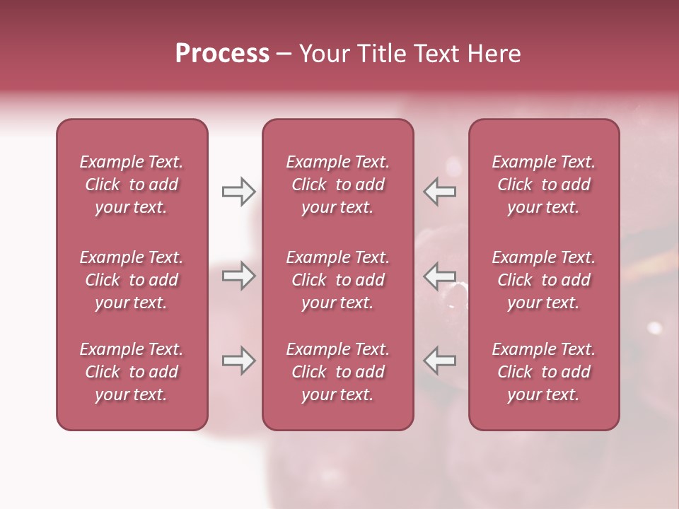 Close Up Of Red Grapes PowerPoint Template