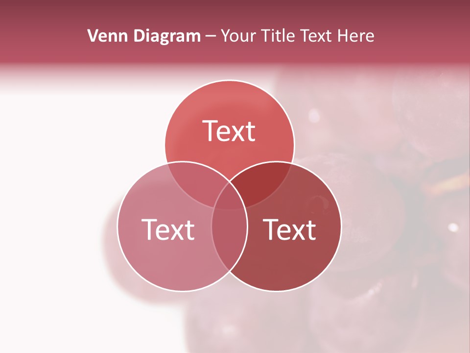 Close Up Of Red Grapes PowerPoint Template