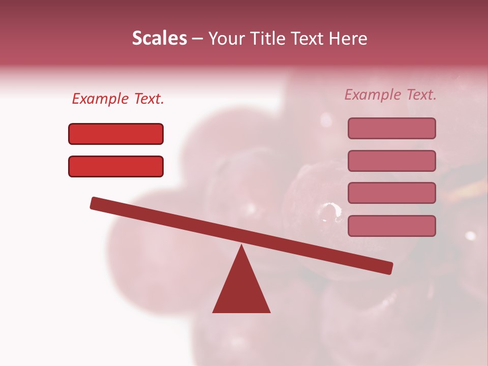 Close Up Of Red Grapes PowerPoint Template