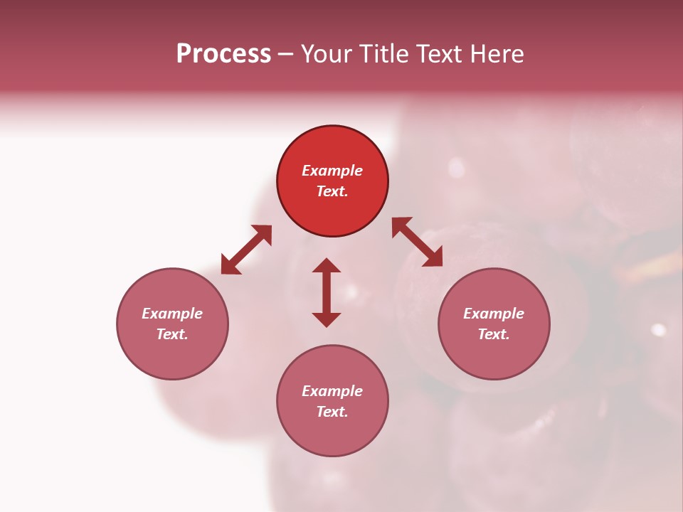Close Up Of Red Grapes PowerPoint Template