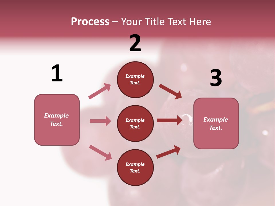 Close Up Of Red Grapes PowerPoint Template