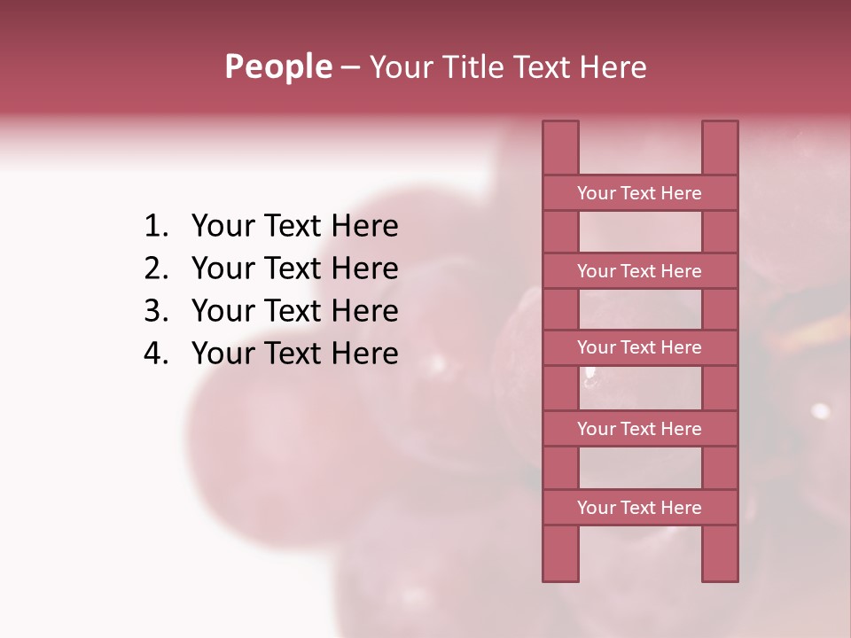 Close Up Of Red Grapes PowerPoint Template