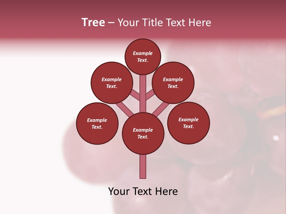 Close Up Of Red Grapes PowerPoint Template