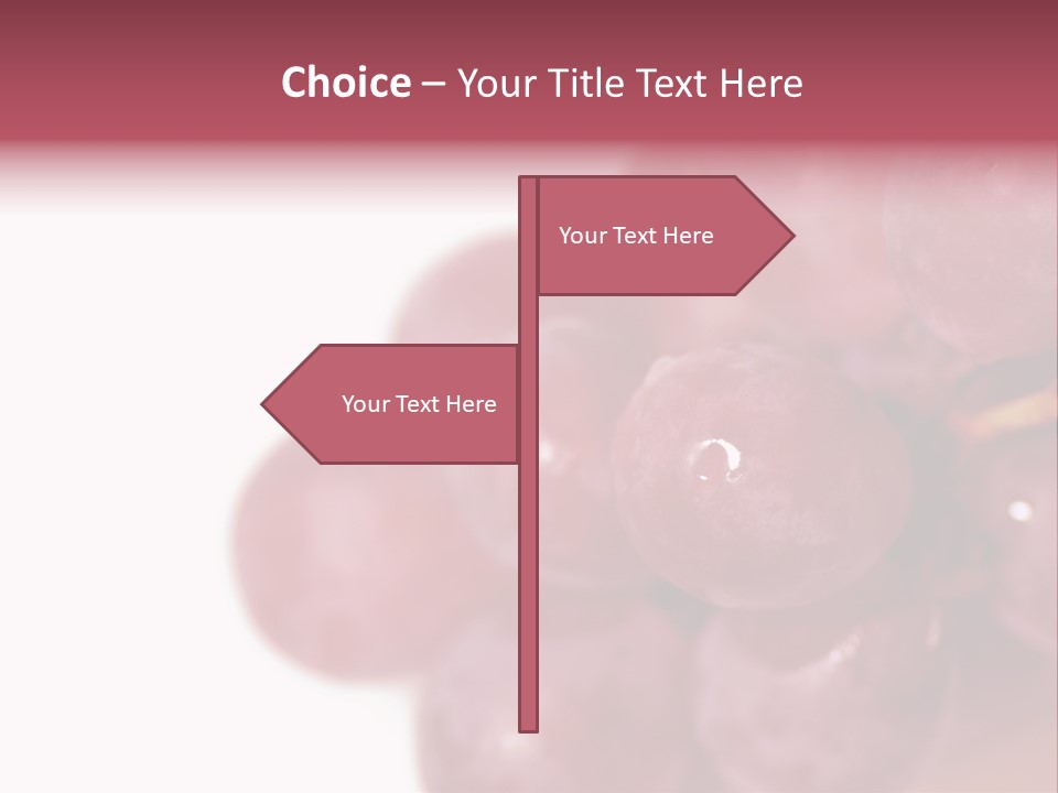 Close Up Of Red Grapes PowerPoint Template