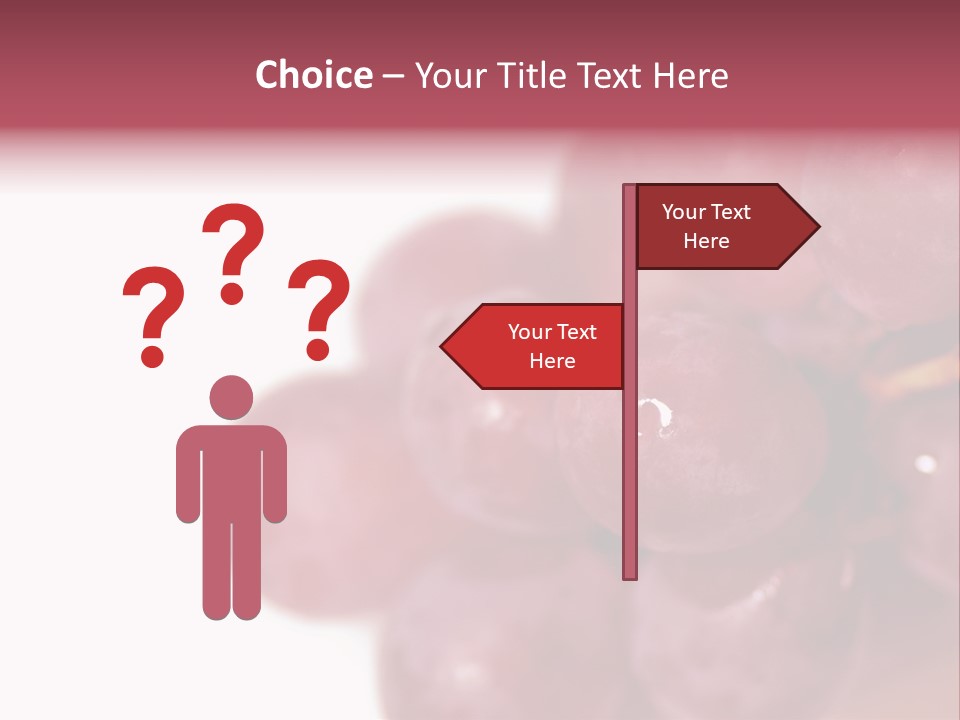 Close Up Of Red Grapes PowerPoint Template