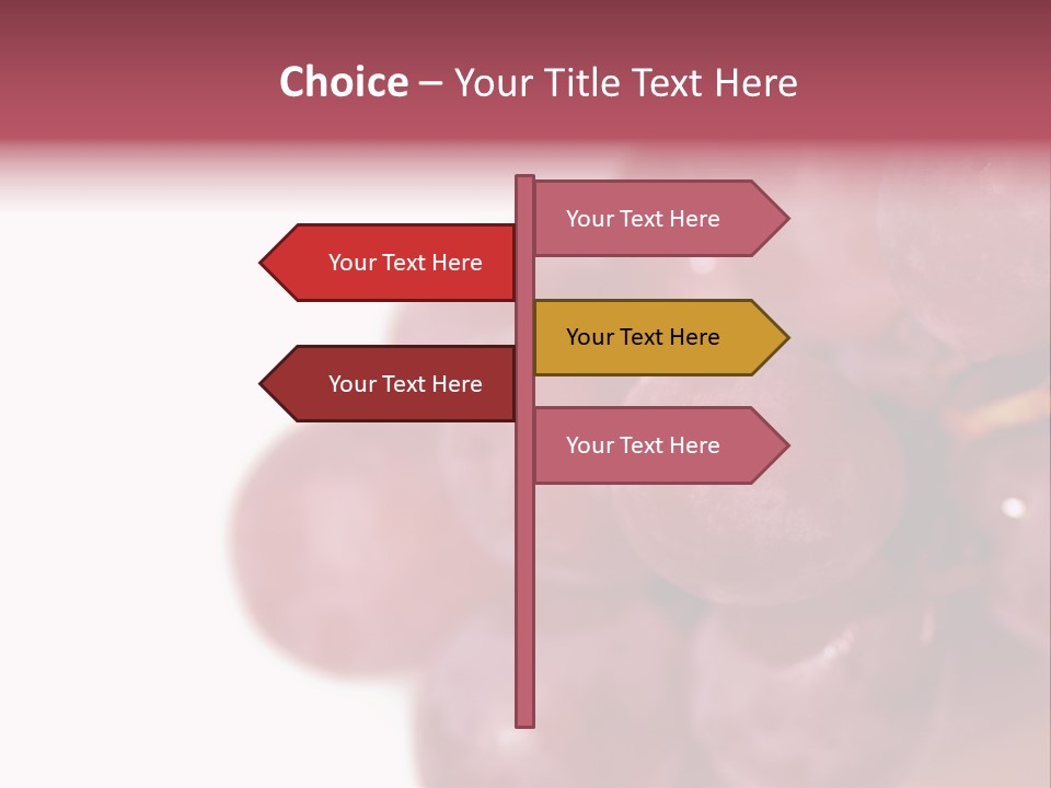 Close Up Of Red Grapes PowerPoint Template