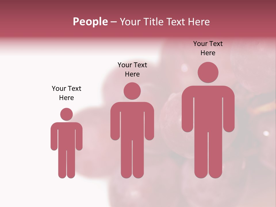 Close Up Of Red Grapes PowerPoint Template