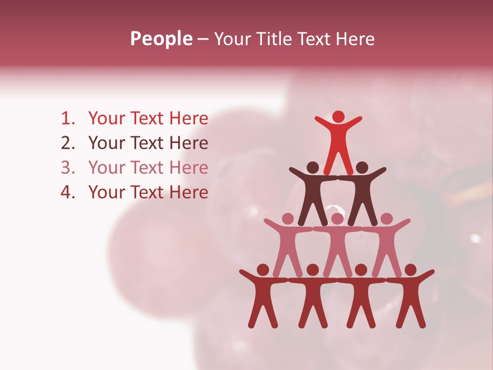 Close Up Of Red Grapes PowerPoint Template
