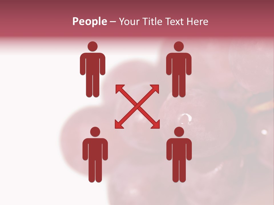 Close Up Of Red Grapes PowerPoint Template