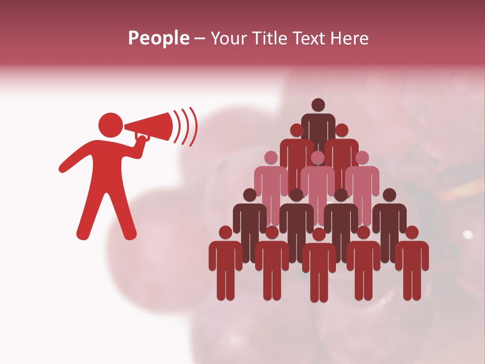 Close Up Of Red Grapes PowerPoint Template