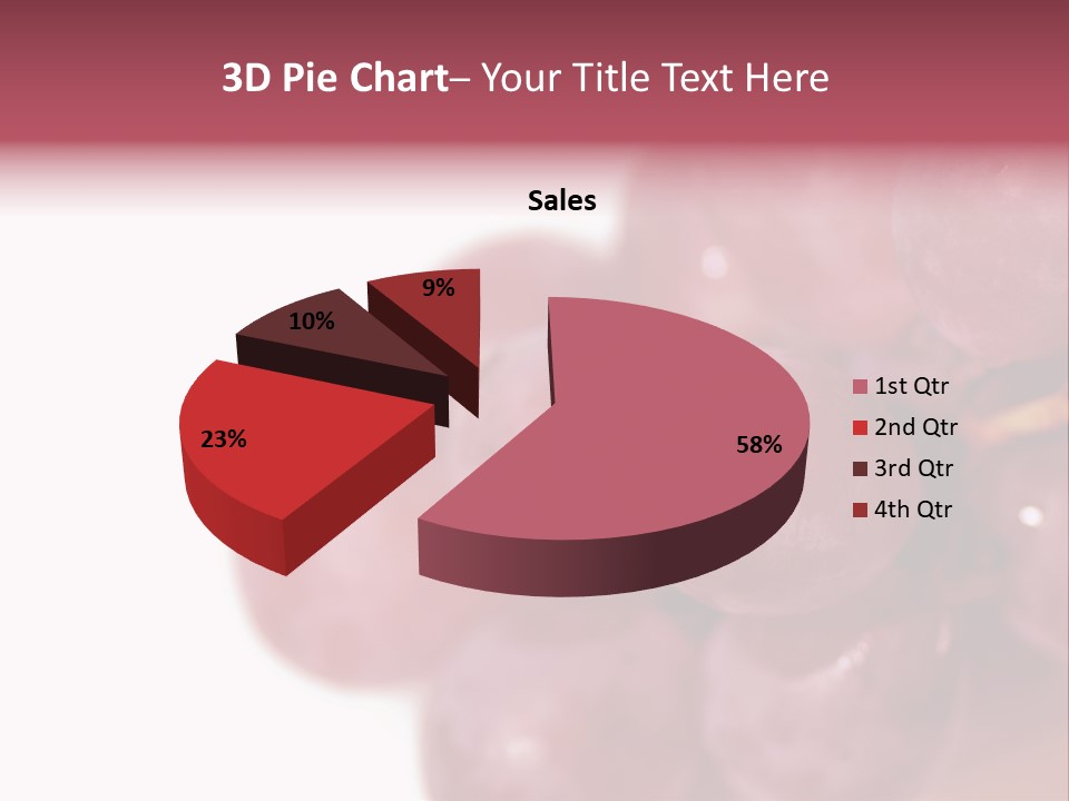 Close Up Of Red Grapes PowerPoint Template