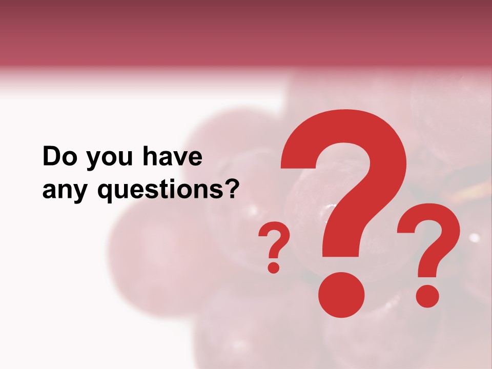Close Up Of Red Grapes PowerPoint Template