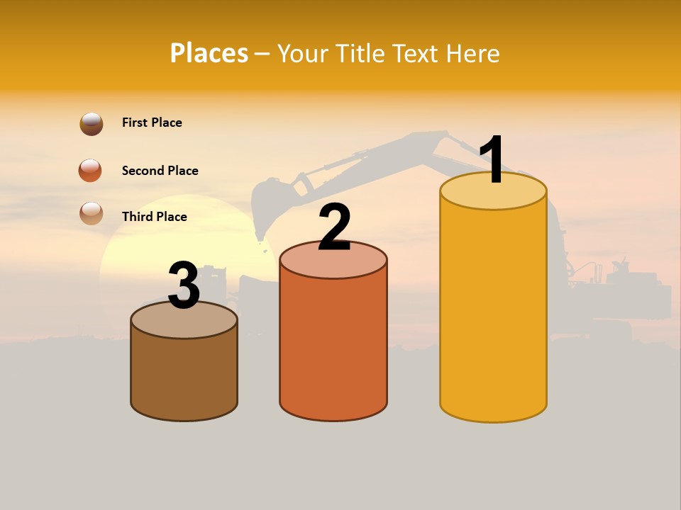 Stock Image Of Earth Mover Trying To Get A Last Load Before The Storm PowerPoint Template