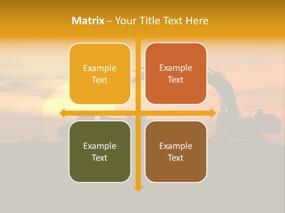 Stock Image Of Earth Mover Trying To Get A Last Load Before The Storm PowerPoint Template