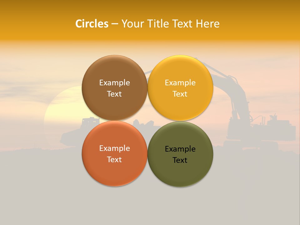 Stock Image Of Earth Mover Trying To Get A Last Load Before The Storm PowerPoint Template