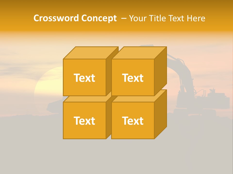 Stock Image Of Earth Mover Trying To Get A Last Load Before The Storm PowerPoint Template