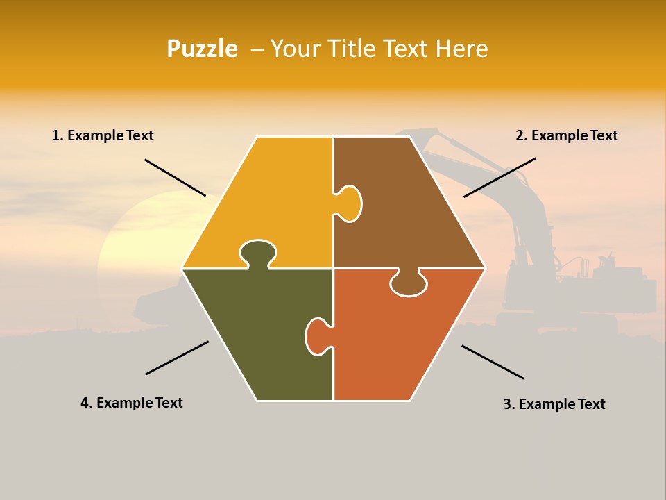 Stock Image Of Earth Mover Trying To Get A Last Load Before The Storm PowerPoint Template