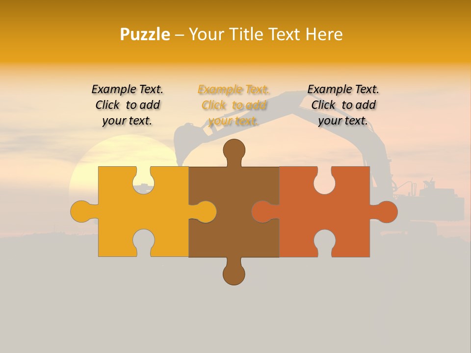 Stock Image Of Earth Mover Trying To Get A Last Load Before The Storm PowerPoint Template