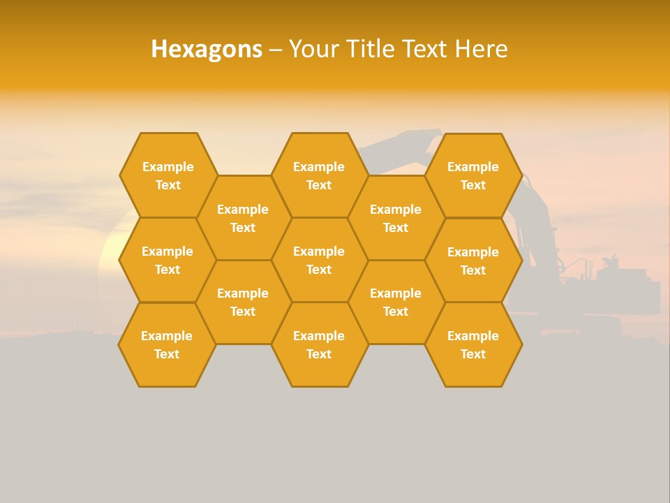Stock Image Of Earth Mover Trying To Get A Last Load Before The Storm PowerPoint Template