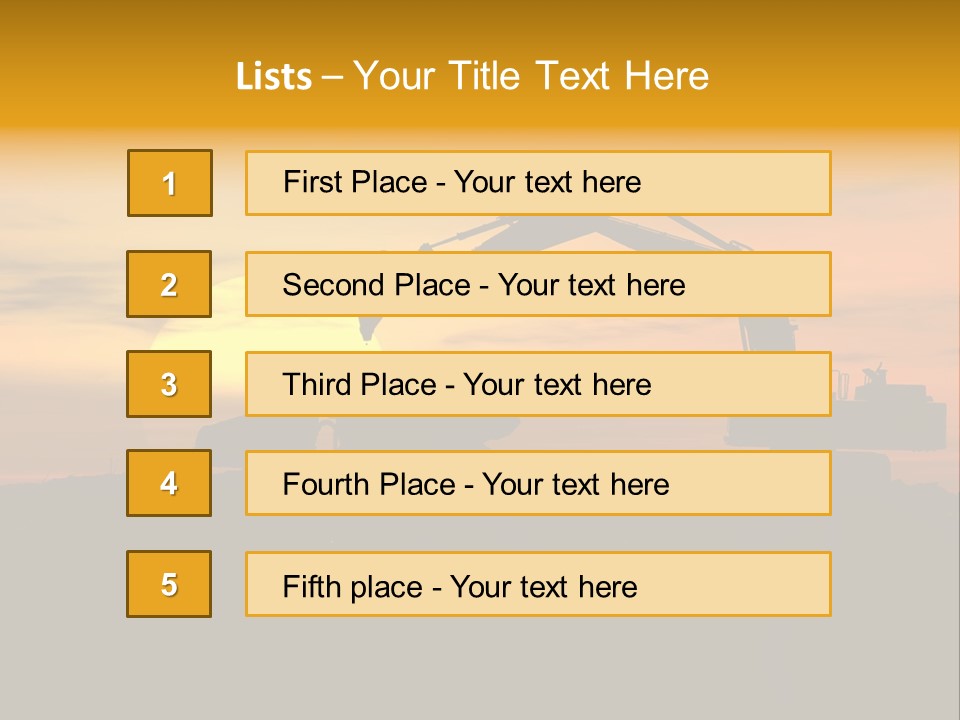 Stock Image Of Earth Mover Trying To Get A Last Load Before The Storm PowerPoint Template