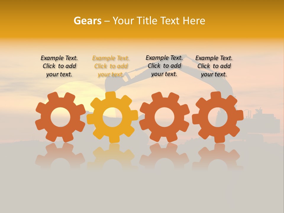 Stock Image Of Earth Mover Trying To Get A Last Load Before The Storm PowerPoint Template