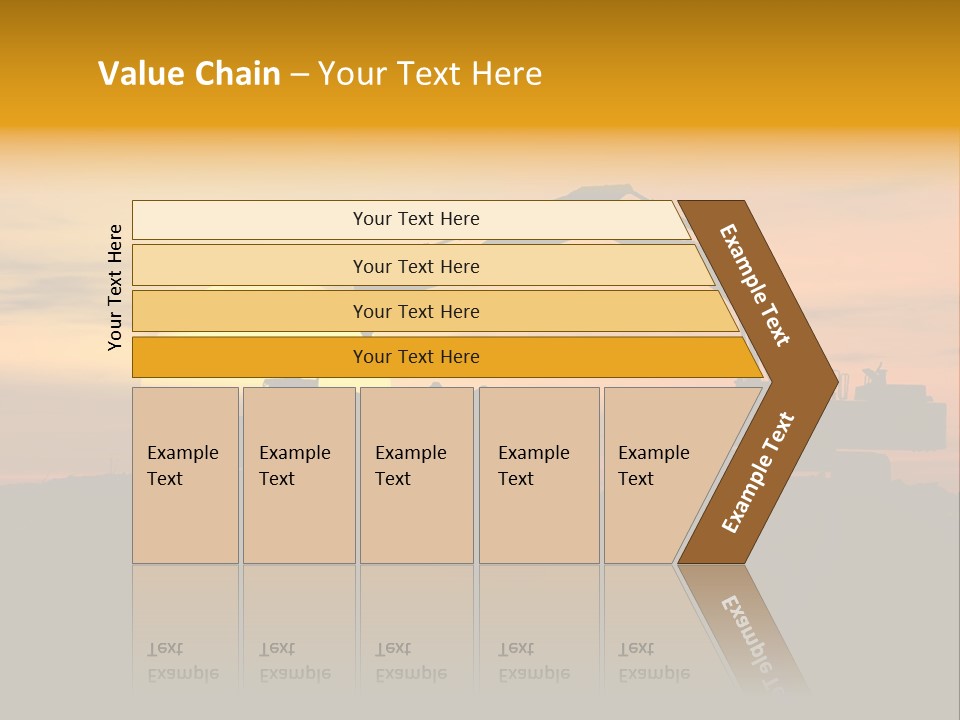 Stock Image Of Earth Mover Trying To Get A Last Load Before The Storm PowerPoint Template