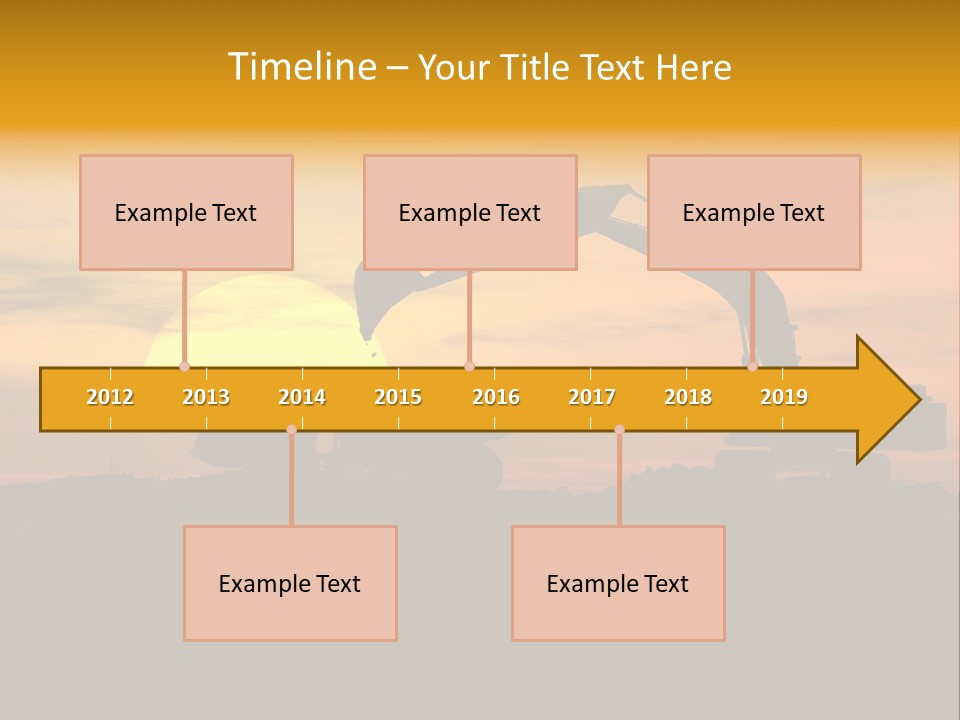 Stock Image Of Earth Mover Trying To Get A Last Load Before The Storm PowerPoint Template