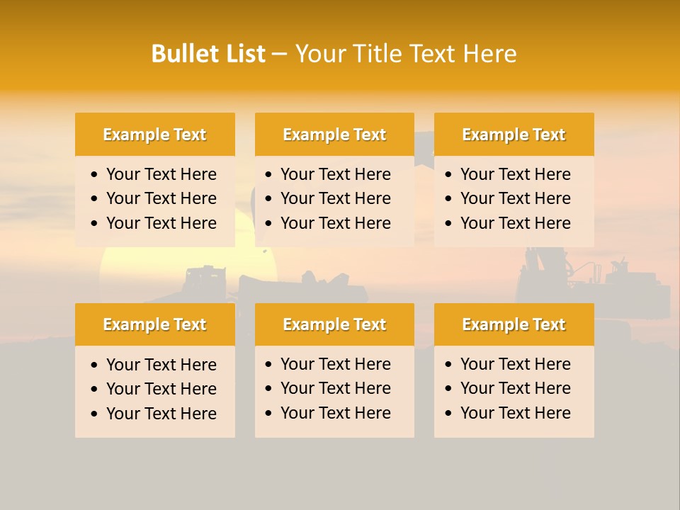 Stock Image Of Earth Mover Trying To Get A Last Load Before The Storm PowerPoint Template