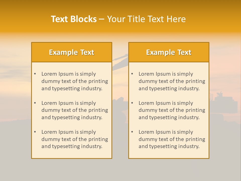 Stock Image Of Earth Mover Trying To Get A Last Load Before The Storm PowerPoint Template