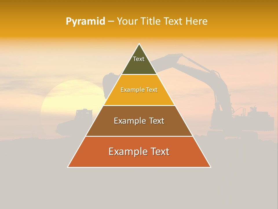 Stock Image Of Earth Mover Trying To Get A Last Load Before The Storm PowerPoint Template