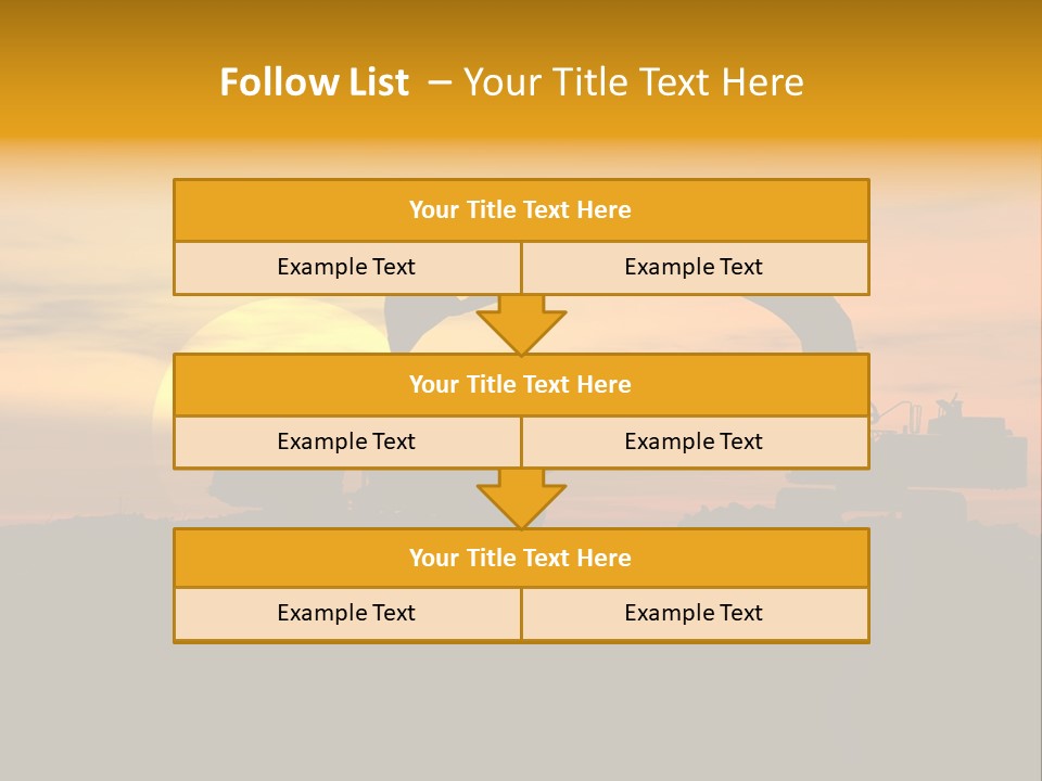 Stock Image Of Earth Mover Trying To Get A Last Load Before The Storm PowerPoint Template