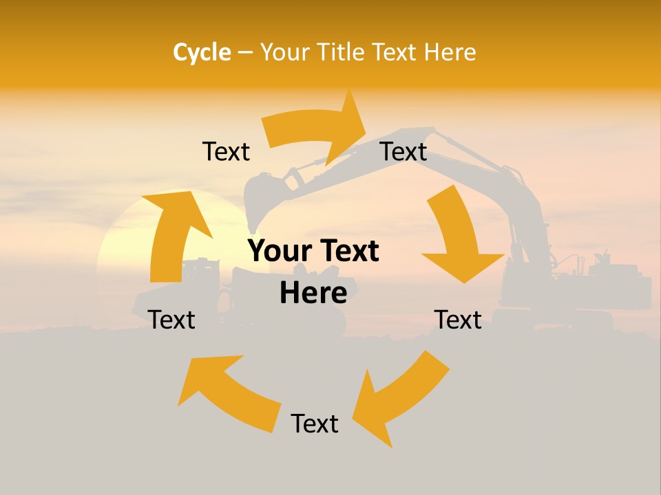 Stock Image Of Earth Mover Trying To Get A Last Load Before The Storm PowerPoint Template