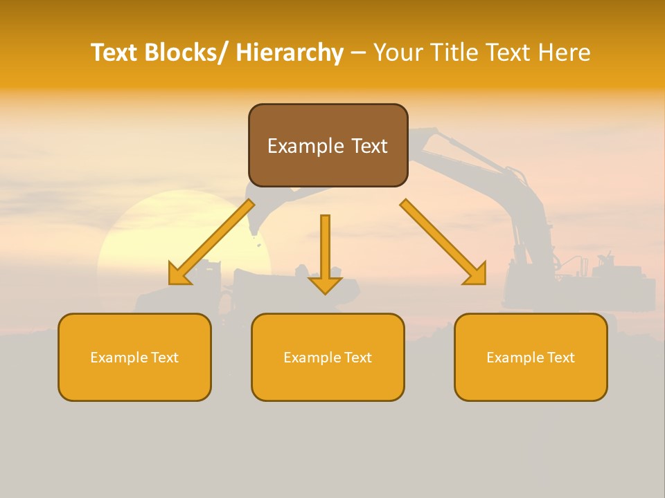 Stock Image Of Earth Mover Trying To Get A Last Load Before The Storm PowerPoint Template