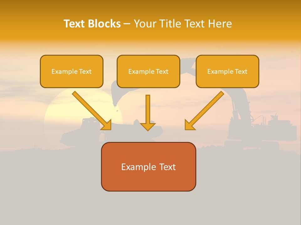 Stock Image Of Earth Mover Trying To Get A Last Load Before The Storm PowerPoint Template
