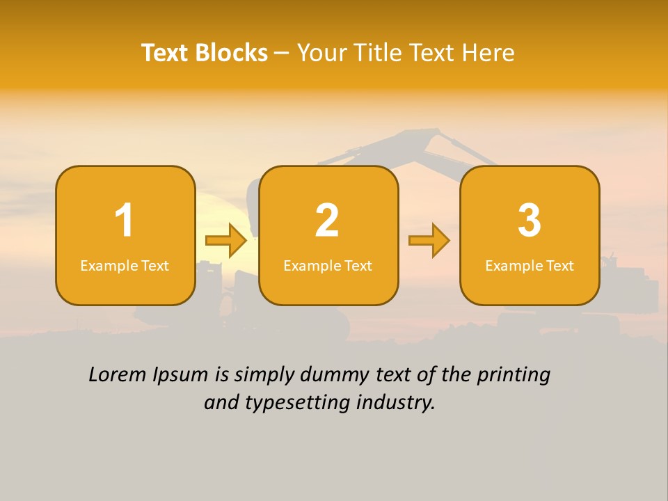 Stock Image Of Earth Mover Trying To Get A Last Load Before The Storm PowerPoint Template