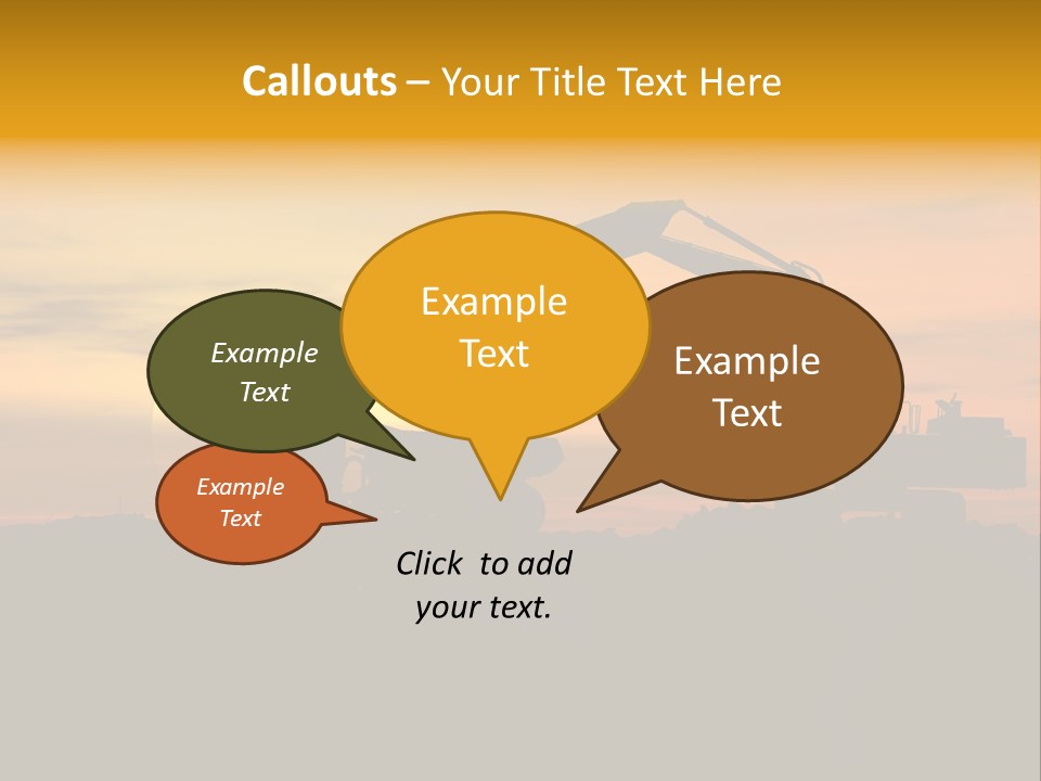 Stock Image Of Earth Mover Trying To Get A Last Load Before The Storm PowerPoint Template