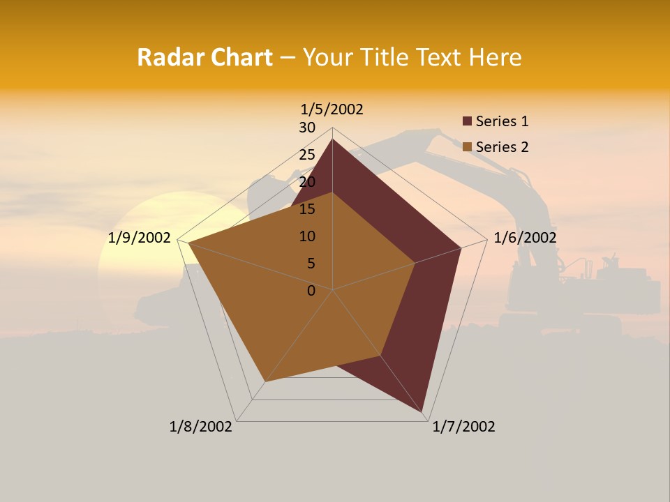 Stock Image Of Earth Mover Trying To Get A Last Load Before The Storm PowerPoint Template