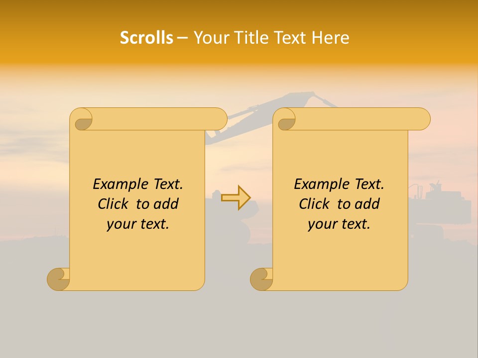 Stock Image Of Earth Mover Trying To Get A Last Load Before The Storm PowerPoint Template