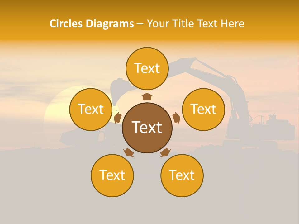 Stock Image Of Earth Mover Trying To Get A Last Load Before The Storm PowerPoint Template