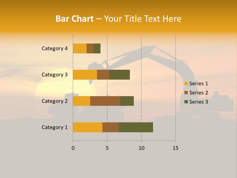 Stock Image Of Earth Mover Trying To Get A Last Load Before The Storm PowerPoint Template