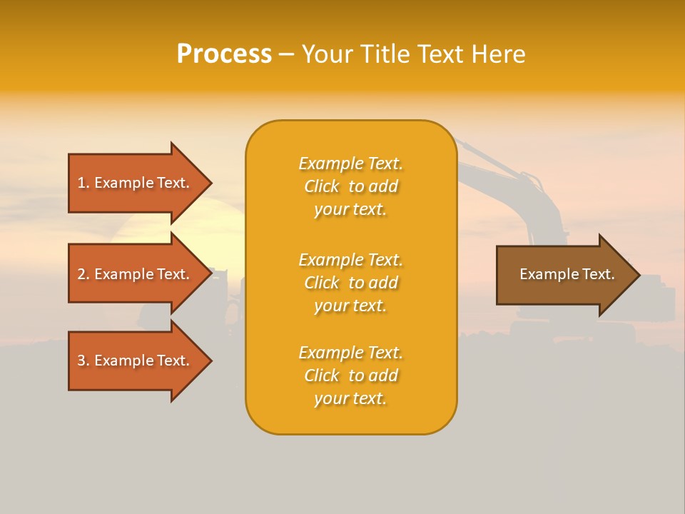 Stock Image Of Earth Mover Trying To Get A Last Load Before The Storm PowerPoint Template
