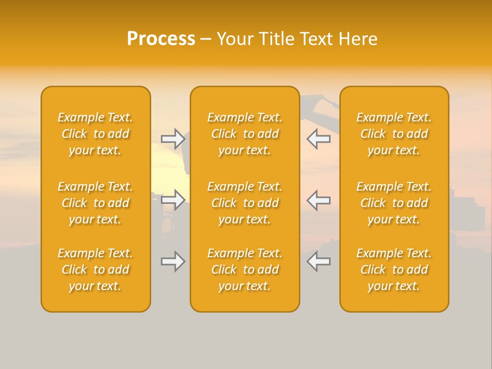 Stock Image Of Earth Mover Trying To Get A Last Load Before The Storm PowerPoint Template