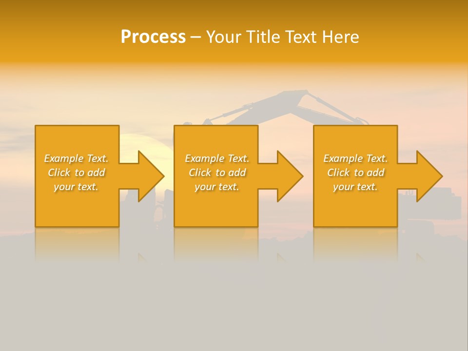 Stock Image Of Earth Mover Trying To Get A Last Load Before The Storm PowerPoint Template