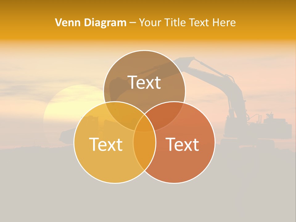 Stock Image Of Earth Mover Trying To Get A Last Load Before The Storm PowerPoint Template