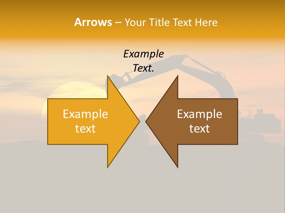 Stock Image Of Earth Mover Trying To Get A Last Load Before The Storm PowerPoint Template