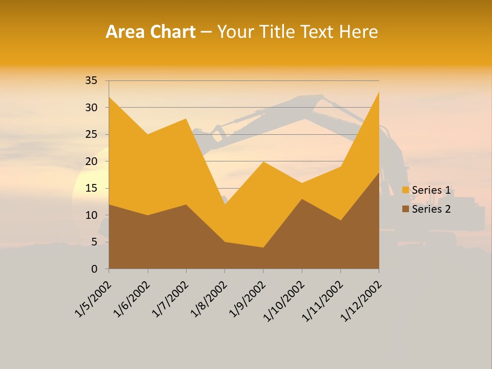 Stock Image Of Earth Mover Trying To Get A Last Load Before The Storm PowerPoint Template