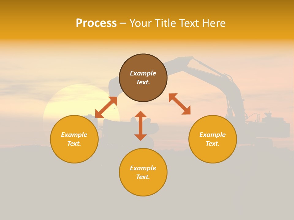 Stock Image Of Earth Mover Trying To Get A Last Load Before The Storm PowerPoint Template